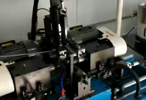 雙頭倒角機鋁切機工作中